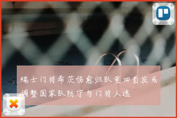 瑞士门将希茨伤愈归队重回首发或调整国家队防守与门将人选